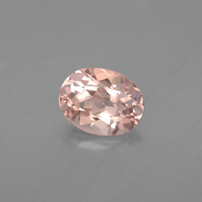 Morganite rose naturelle coupe ovale, 1,23 ct, VVS-VS