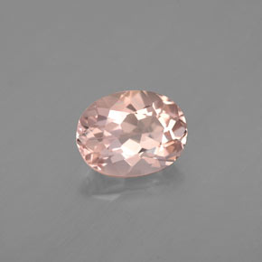 Morganite rose naturelle coupe ovale, 1,23 ct, VVS-VS