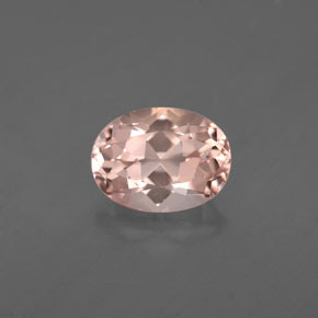 Morganite rose naturelle coupe ovale, 1,35 ct, VS-SI