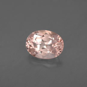 Morganite rose naturelle coupe ovale, 1,35 ct, VS-SI