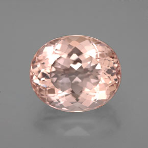 Morganite rose naturelle coupe ovale, 5,42 ct, VVS