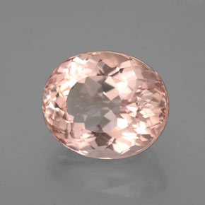 Morganite rose naturelle coupe ovale, 5,42 ct, VVS