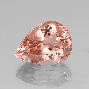 Morganite rose naturelle en forme de poire, 13,03 ct, VVS