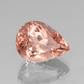 Morganite rose naturelle en forme de poire, 13,03 ct, VVS