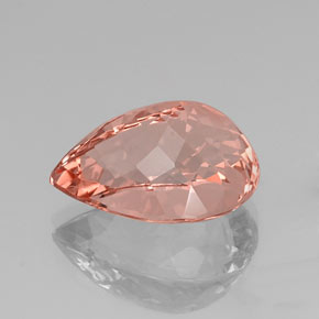 Morganite rose naturelle en forme de poire, 13,03 ct, VVS
