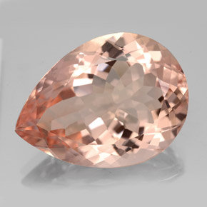 Morganite rose naturelle en forme de poire, 13,95 ct, VVS