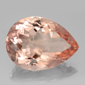 Morganite rose naturelle en forme de poire, 13,95 ct, VVS