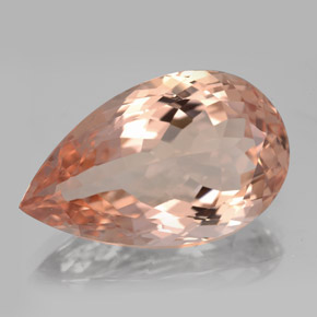 Morganite rose naturelle en forme de poire, 14,87 ct, VVS