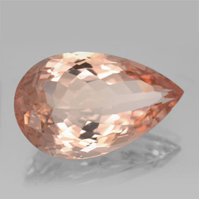 Morganite rose naturelle en forme de poire, 14,87 ct, VVS