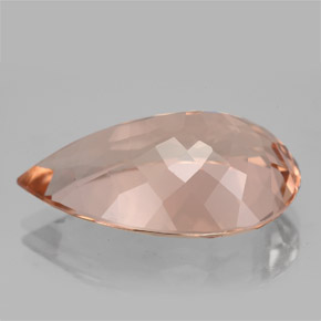 Morganite rose naturelle en forme de poire, 14,87 ct, VVS