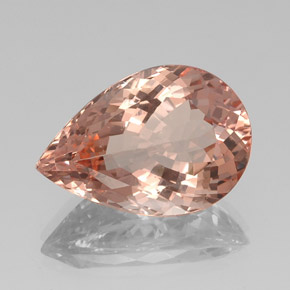 Morganite rose naturelle en forme de poire, 18,29 ct, VS