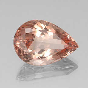 Morganite rose naturelle en forme de poire, 18,29 ct, VS