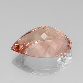 Morganite rose naturelle en forme de poire, 18,29 ct, VS