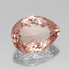 Morganite rose naturelle en forme de poire, 17,78 ct, VVS