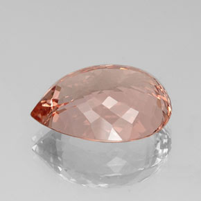 Morganite rose naturelle en forme de poire, 17,78 ct, VVS