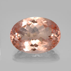 Morganite rose naturelle coupe ovale, 10,92 ct, VVS