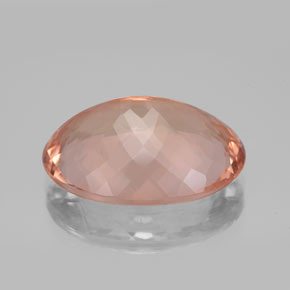 Morganite rose naturelle coupe ovale, 10,92 ct, VVS