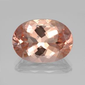 Morganite rose naturelle coupe ovale, 10,55 ct, VVS