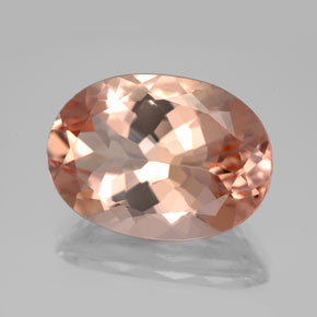 Morganite rose naturelle coupe ovale, 10,55 ct, VVS