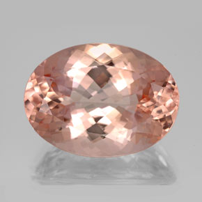 Morganite rose naturelle coupe ovale, 14,36 ct, VVS