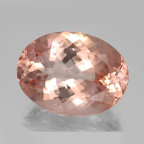 Morganite rose naturelle coupe ovale, 14,36 ct, VVS