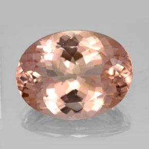 Morganite Saumon naturelle Coupe ovale, 15.68 ct, VVS-VS