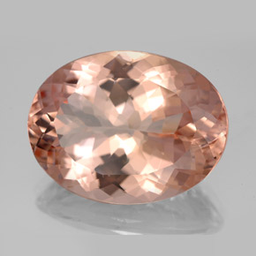 Morganite Saumon naturelle Coupe ovale, 15.68 ct, VVS-VS