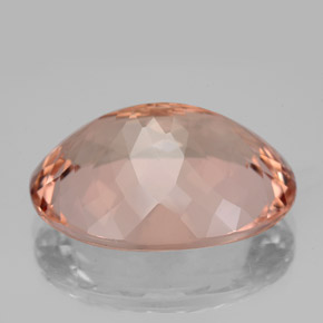 Morganite Saumon naturelle Coupe ovale, 15.68 ct, VVS-VS