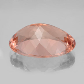 Morganite rose naturelle coupe ovale, 15,30 ct, VVS