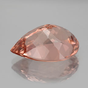 Morganite Saumon Rose naturelle En forme de poire, 7.75 ct, VVS