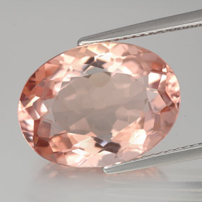 Morganite rose naturelle coupe ovale, 8,03 ct, VVS
