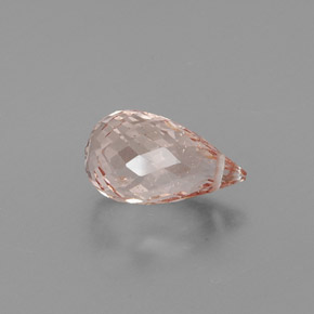 Morganite rose naturelle briolette, 5,55 ct, SI