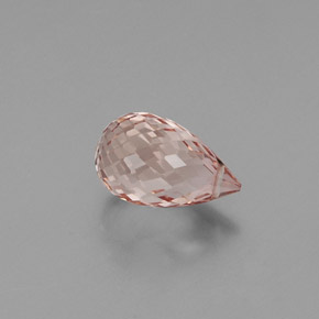 Morganite rose naturelle briolette, 4,88 ct, VVS-VS