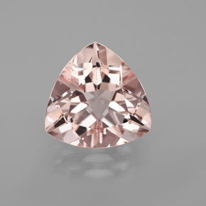 Morganite rose naturelle trillion, 3,74 ct, VVS-VS