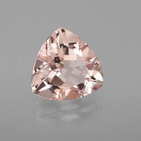 Morganite rose naturelle trillion, 3,74 ct, VVS-VS