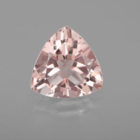 Morganite rose naturelle trillion, 3,18 ct, VS