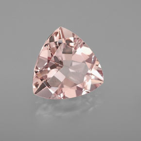 Morganite rose naturelle trillion, 3,18 ct, VS
