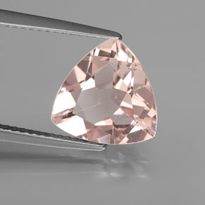 Morganite rose naturelle trillion, 2,94 ct, VS