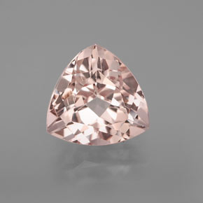 Morganite rose naturelle trillion, 4,65 ct, VVS-VS