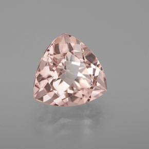 Morganite rose naturelle trillion, 4,65 ct, VVS-VS