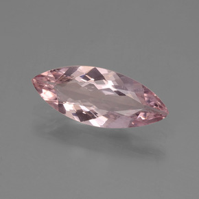 Morganite rose naturelle marquise, 1,32 ct, VS