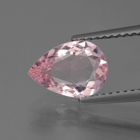 Morganite Rose clair naturelle En forme de poire, 1.18 ct, VS