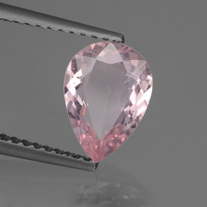 Morganite Rose clair naturelle En forme de poire, 1.18 ct, VS