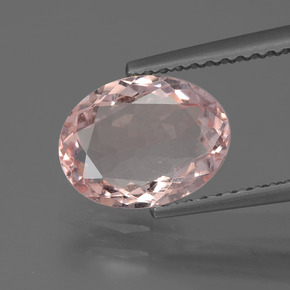 Morganite rose naturelle coupe ovale, 1,58 ct, VS