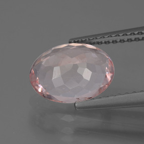 Morganite rose naturelle coupe ovale, 1,58 ct, VS