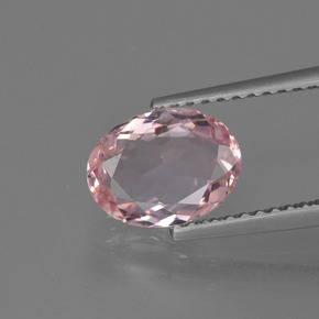 Morganite rose naturelle coupe ovale, 1,19 ct, VS-SI