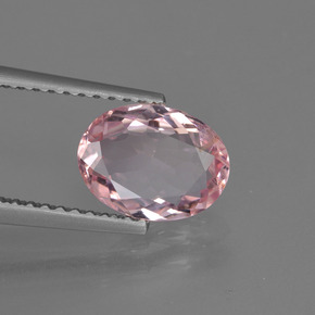Morganite rose naturelle coupe ovale, 1,19 ct, VS-SI