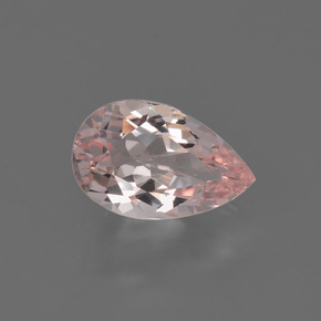 Morganite Rose clair naturelle En forme de poire, 0.68 ct, VVS