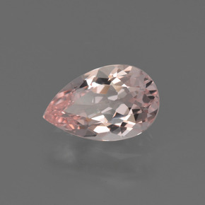 Morganite Rose clair naturelle En forme de poire, 0.68 ct, VVS