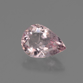 Morganite rose naturelle en forme de poire, 1,08 ct, VS